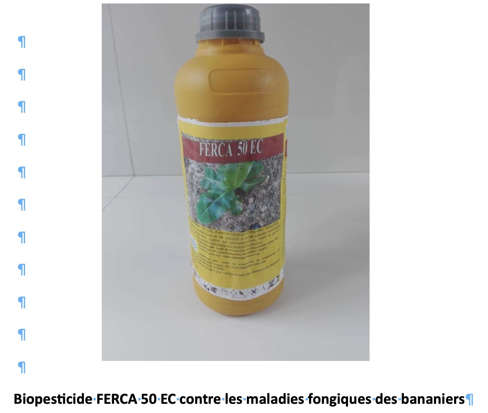 FERCA 50 EC : Biopesticide polyvalent pour la protection des cultures